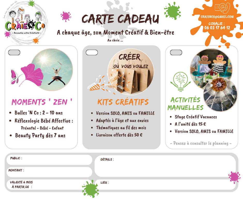 cartes cadeaux