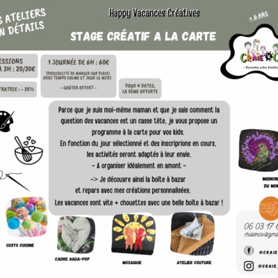 Stage créatif à la carte