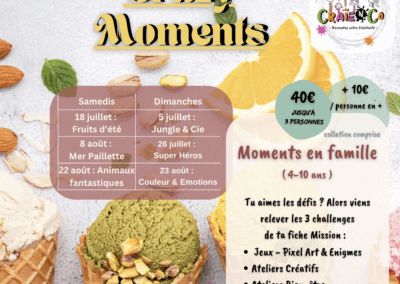 crazy moments été 2026 lille ateliers créatifs